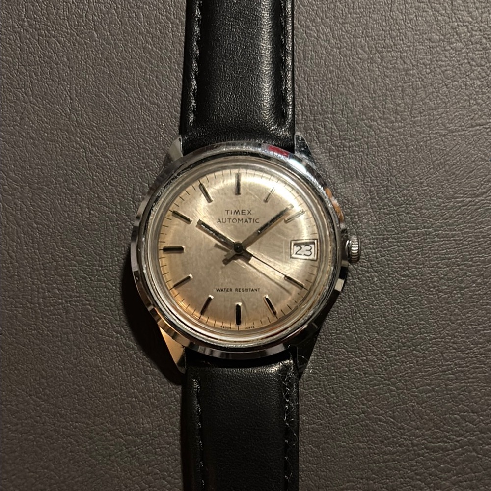 Vintage Timex Automatic with new Leather Strap.